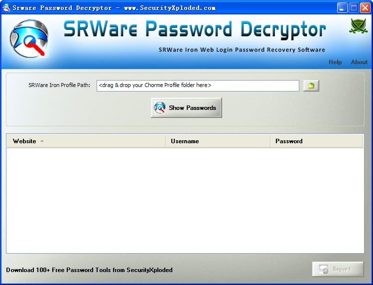 SRWare Password Decryptor(SRWareһع)V1.0 ɫ
