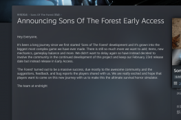 《森林之子》官宣2月23号发售！但是抢先体验版本