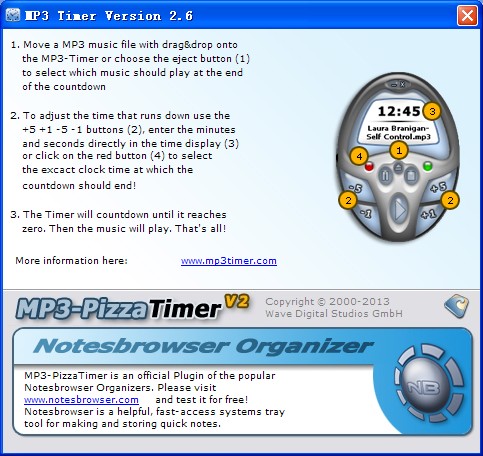 MP3 Pizza Timer(ļʱ)V2.6 ӢɫѰ